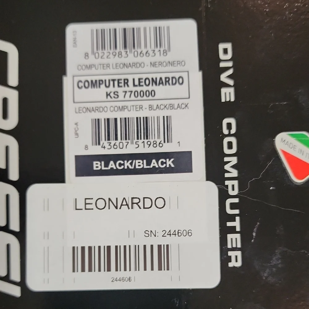 Leonardo Dive Computer - Black